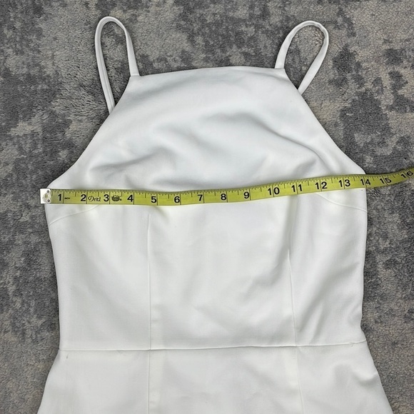 New French Connection Whisper Light Square Neck Mini Dress in White Sz 0 - Picture 8 of 12
